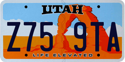 UT license plate Z759TA