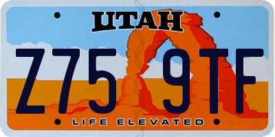 UT license plate Z759TF