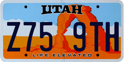 UT license plate Z759TH
