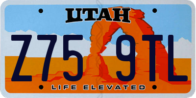 UT license plate Z759TL
