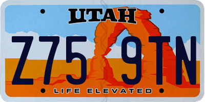 UT license plate Z759TN