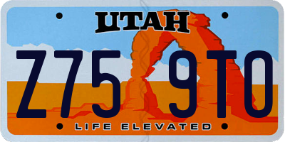 UT license plate Z759TO