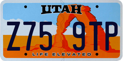 UT license plate Z759TP