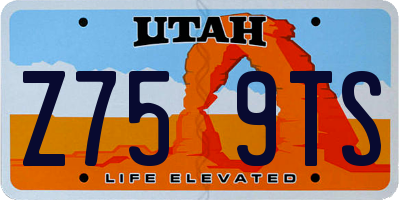 UT license plate Z759TS