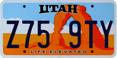 UT license plate Z759TY