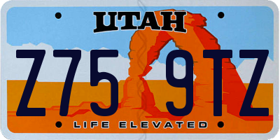 UT license plate Z759TZ
