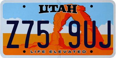 UT license plate Z759UJ