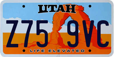 UT license plate Z759VC