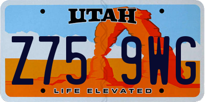 UT license plate Z759WG