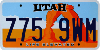 UT license plate Z759WM