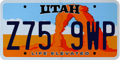UT license plate Z759WP