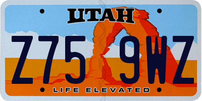 UT license plate Z759WZ