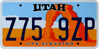 UT license plate Z759ZP