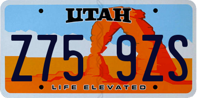 UT license plate Z759ZS