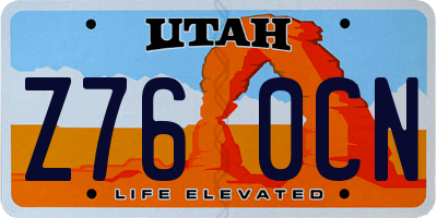 UT license plate Z760CN