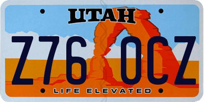 UT license plate Z760CZ