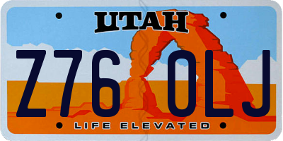 UT license plate Z760LJ