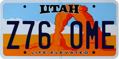 UT license plate Z760ME