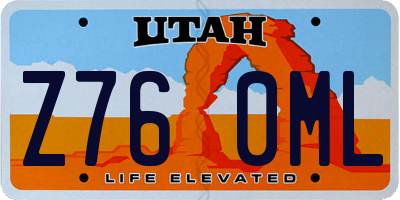 UT license plate Z760ML