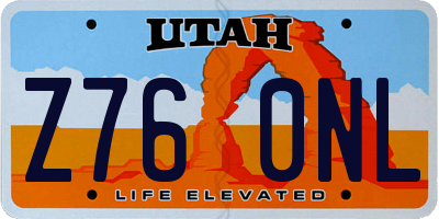 UT license plate Z760NL