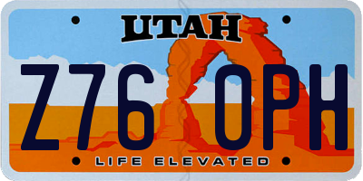UT license plate Z760PH