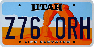 UT license plate Z760RH