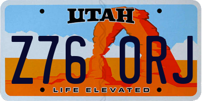 UT license plate Z760RJ