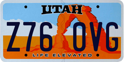 UT license plate Z760VG