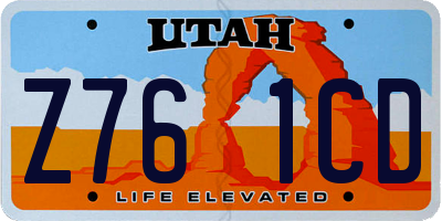 UT license plate Z761CD