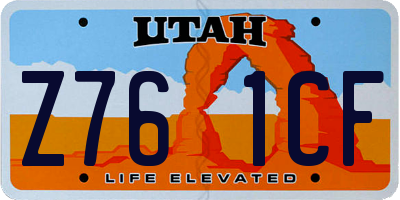UT license plate Z761CF