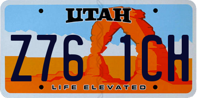UT license plate Z761CH