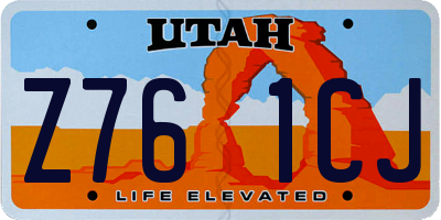 UT license plate Z761CJ