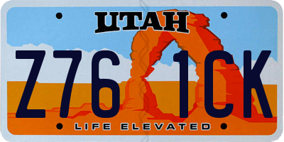 UT license plate Z761CK