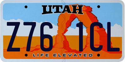 UT license plate Z761CL