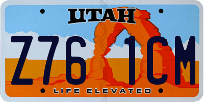 UT license plate Z761CM