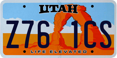 UT license plate Z761CS
