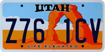 UT license plate Z761CV