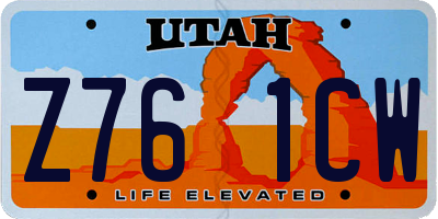 UT license plate Z761CW