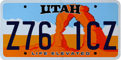 UT license plate Z761CZ