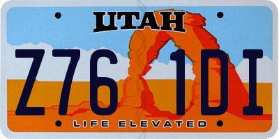 UT license plate Z761DI