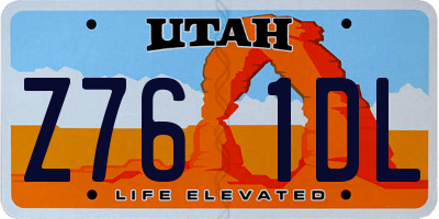 UT license plate Z761DL