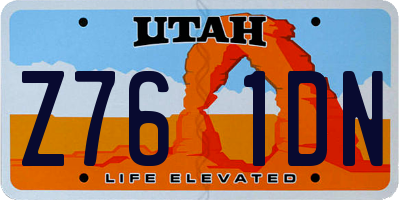 UT license plate Z761DN