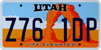 UT license plate Z761DP