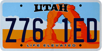 UT license plate Z761ED