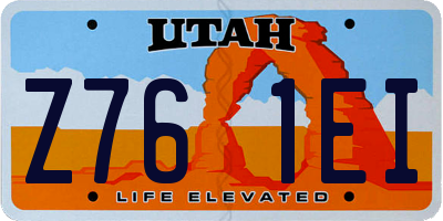 UT license plate Z761EI