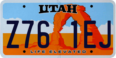 UT license plate Z761EJ