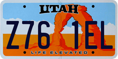 UT license plate Z761EL