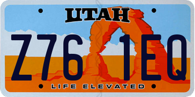 UT license plate Z761EQ
