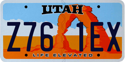 UT license plate Z761EX