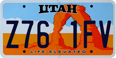 UT license plate Z761FV